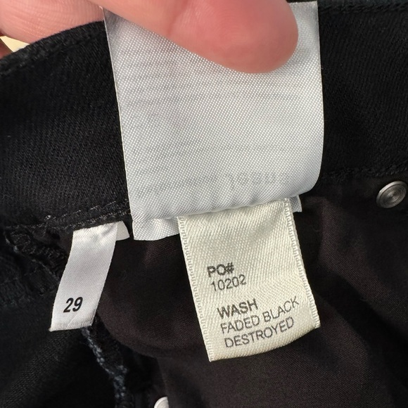 Reformation Jeans High Rise Skinny  Faded Black Destroyed Size 29 - Picture 16 of 16